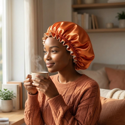 Tangerine Satin Bonnet
