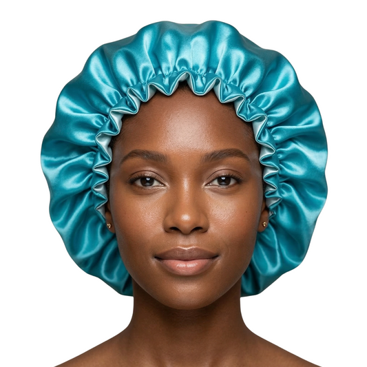 Scuba Blue Satin Bonnet