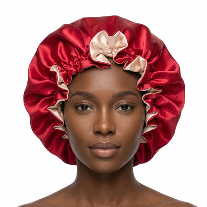 Red Satin Bonnet