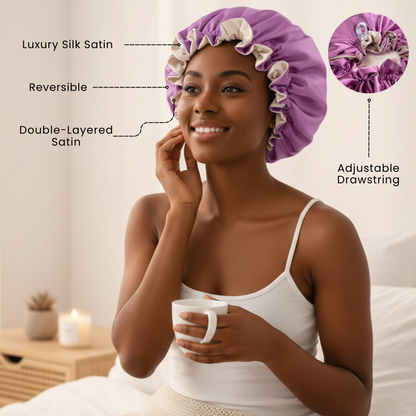 Orchid Satin Bonnet