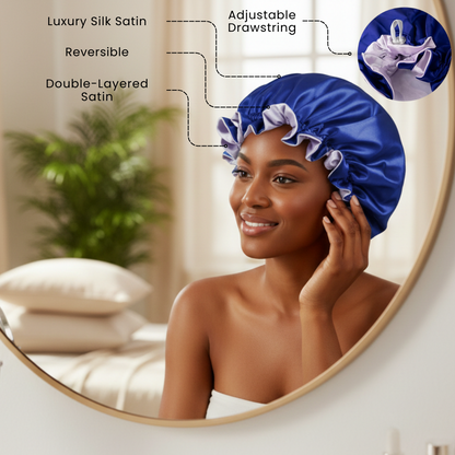Regal Purple Satin Bonnet