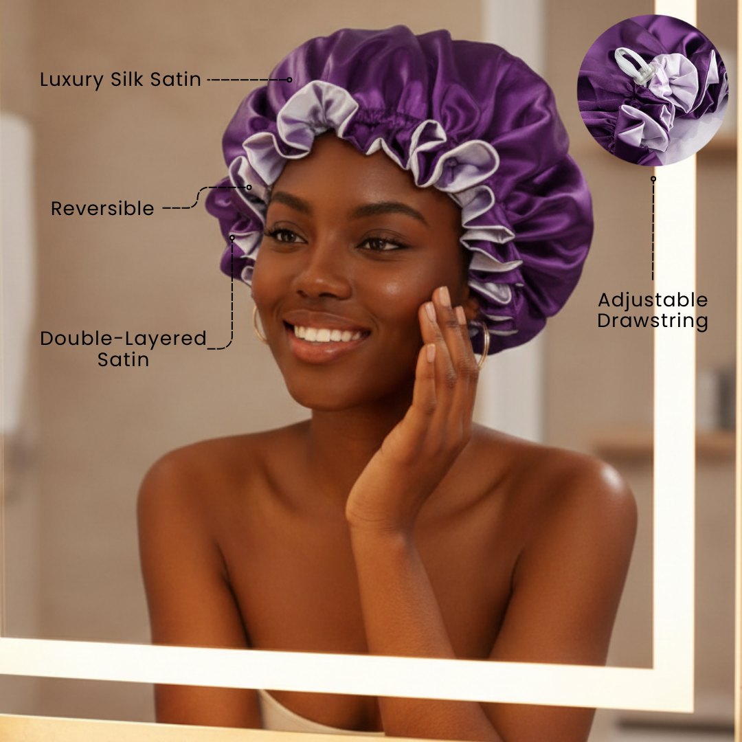 Eggplant Satin Bonnet