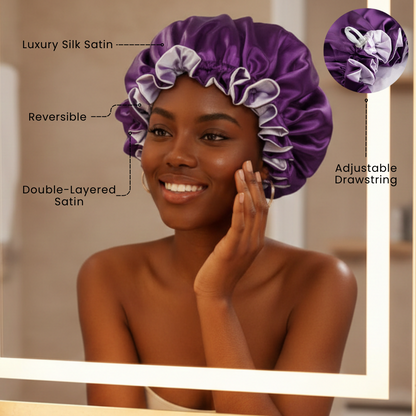Eggplant Satin Bonnet
