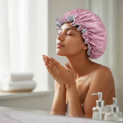 Pink Satin Bonnet