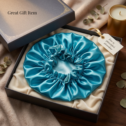 Scuba Blue Satin Bonnet