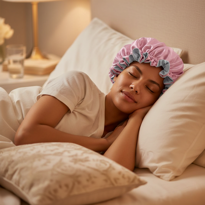 Pink Satin Bonnet