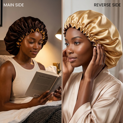 Chocolate Brown Satin Bonnet