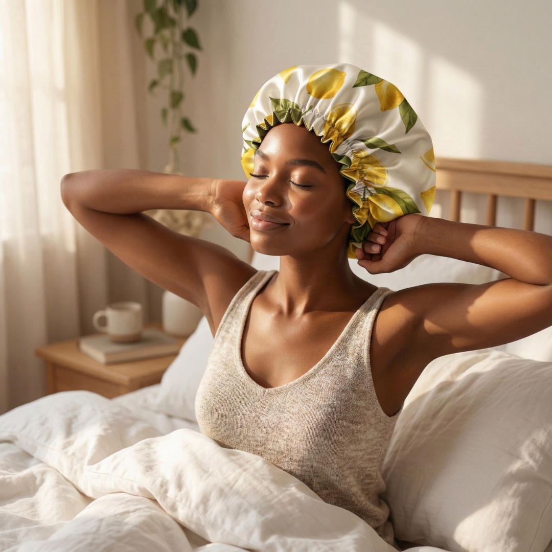 Lemon Satin Bonnet