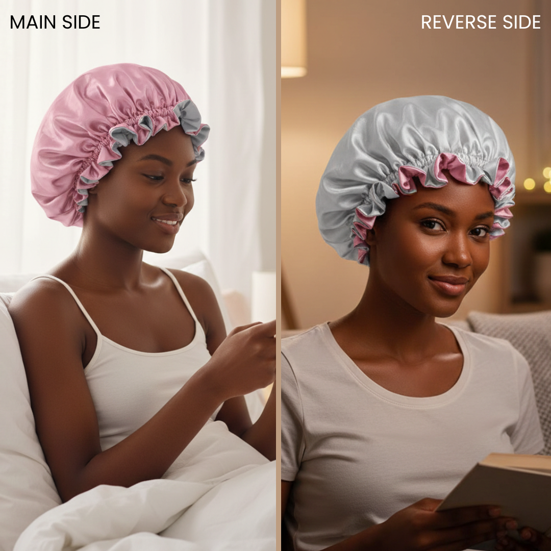 Pink Satin Bonnet