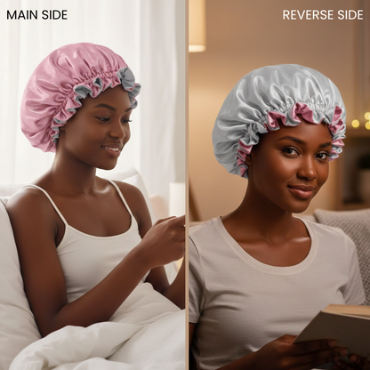 Pink Satin Bonnet