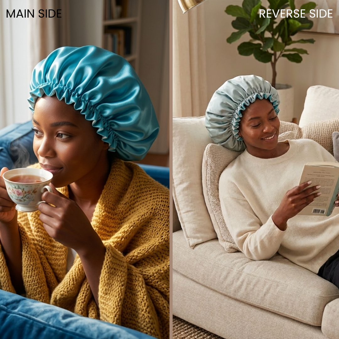Scuba Blue Satin Bonnet