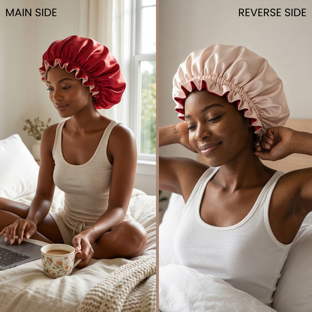 Red Satin Bonnet
