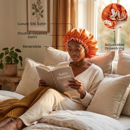 Tangerine Satin Bonnet