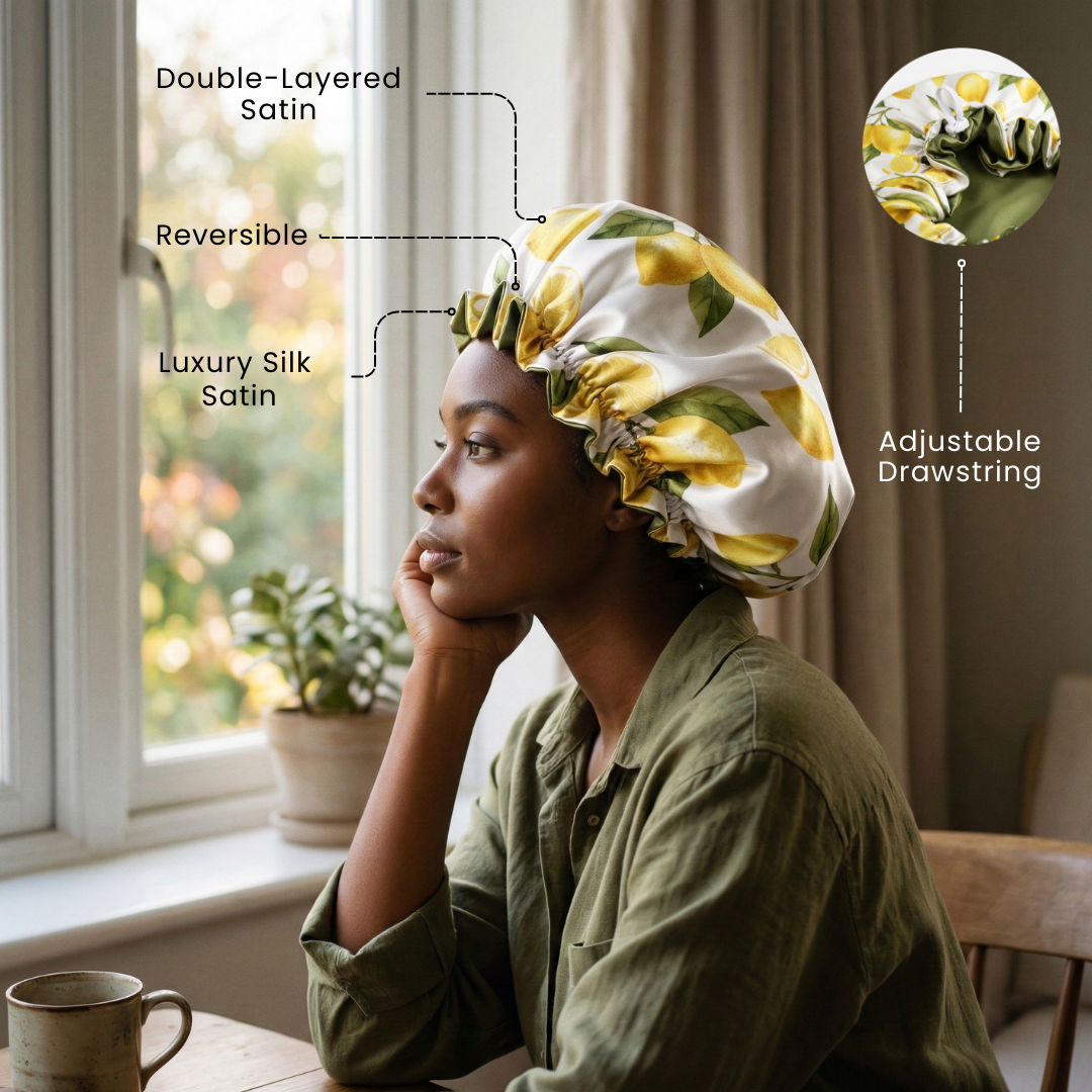 Lemon Satin Bonnet