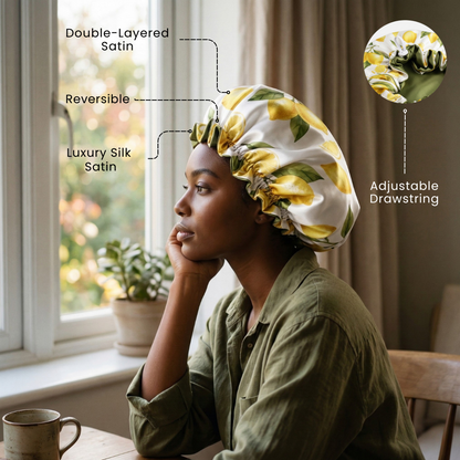Lemon Satin Bonnet