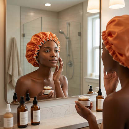 Tangerine Satin Bonnet