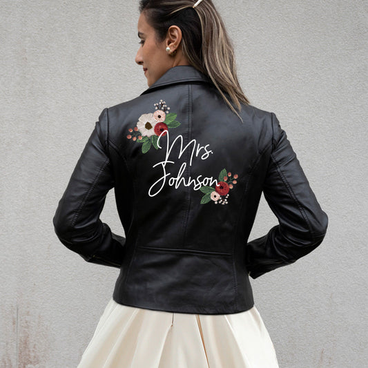 Custom Mrs. Leather Jacket