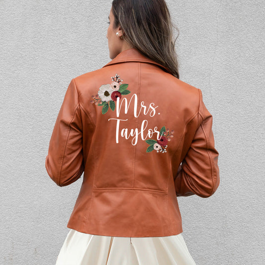 Personalized Bridal Leather Jacket