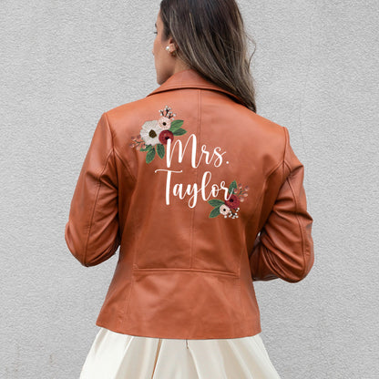 Personalized Bridal Leather Jacket