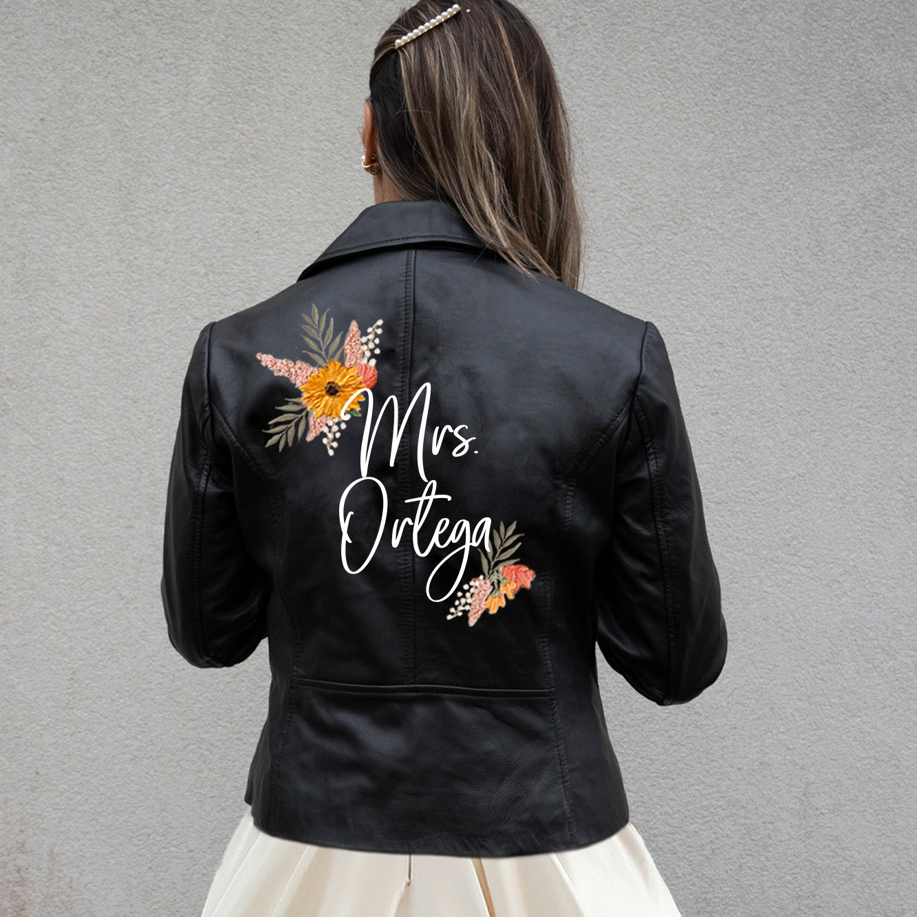 Personalized Bridal Leather Jacket