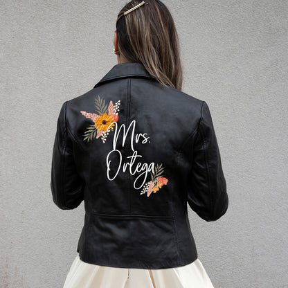 Personalized Bridal Leather Jacket
