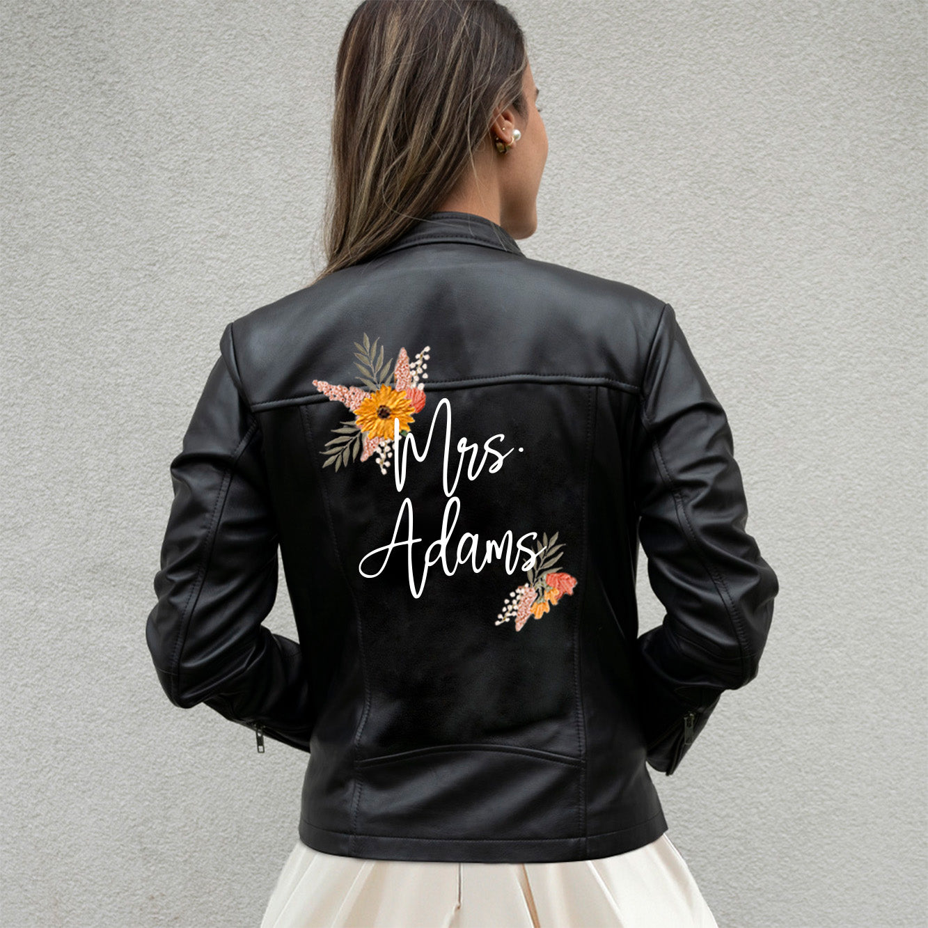 Personalized Bridal Leather Jacket