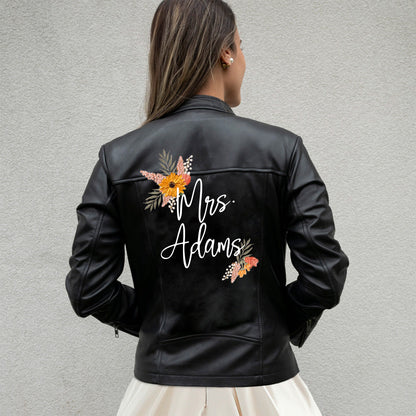Personalized Bridal Leather Jacket