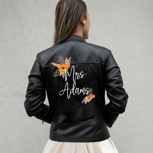 Personalized Bridal Leather Jacket