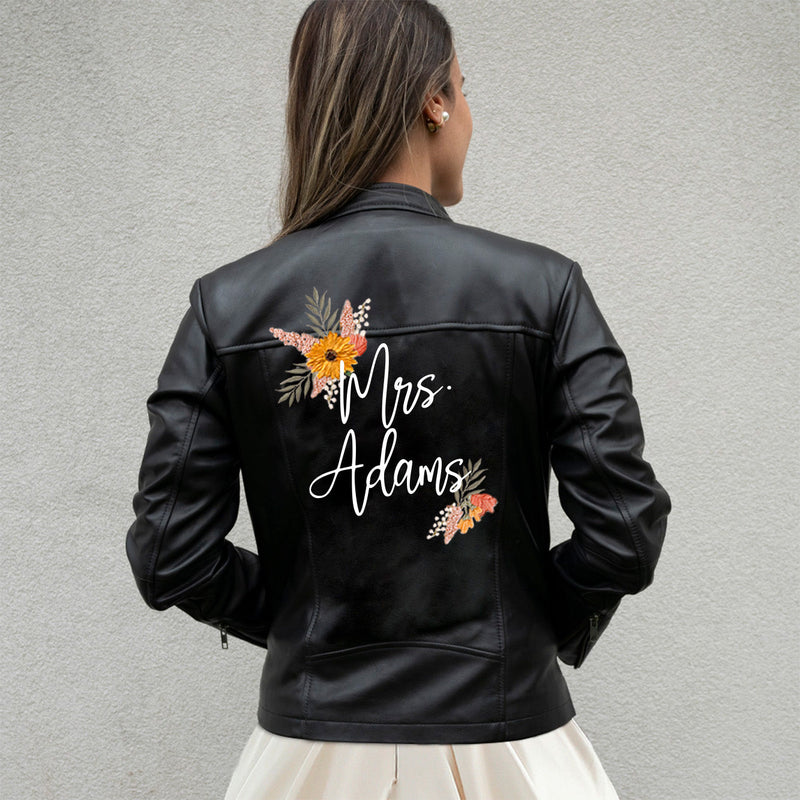 Personalized Bridal Leather Jacket