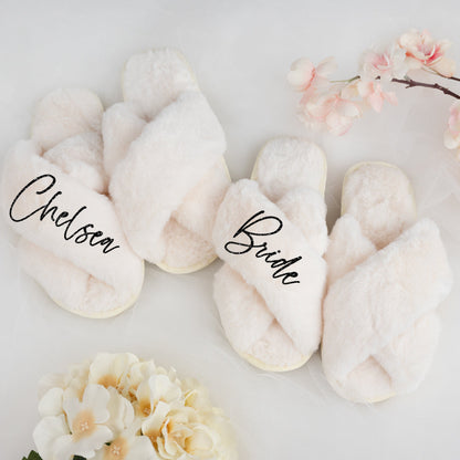 Satin Bridal Slippers