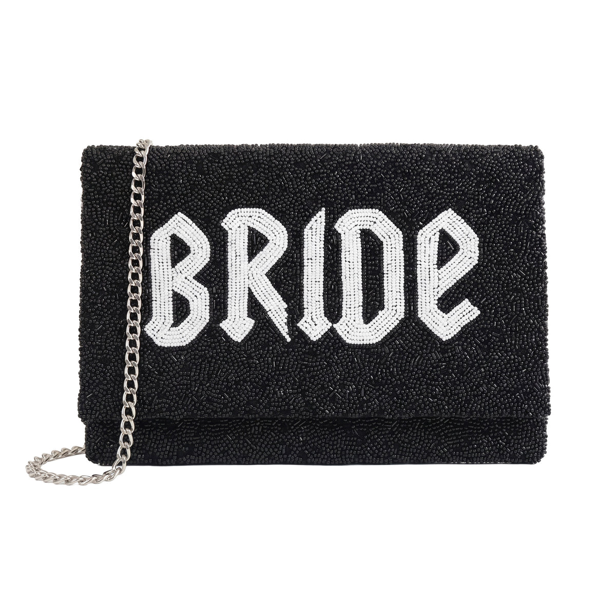 Gothic Beaded Canvas Clutch