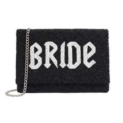 Gothic Beaded Canvas Clutch