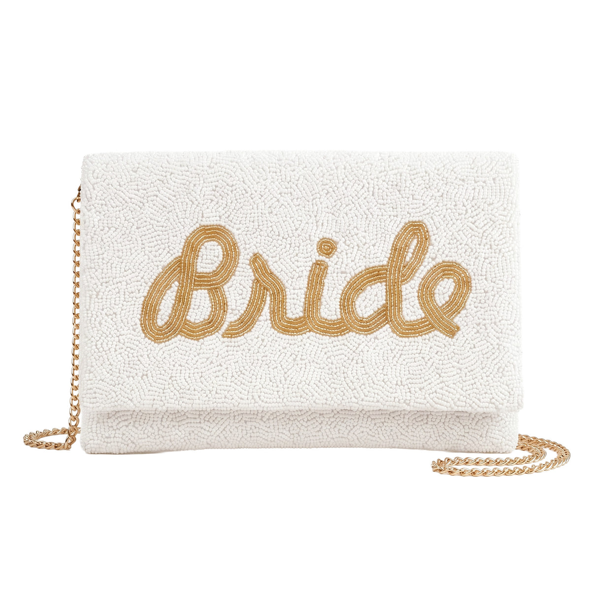 Bridal Clutch Bag (Gold Text)