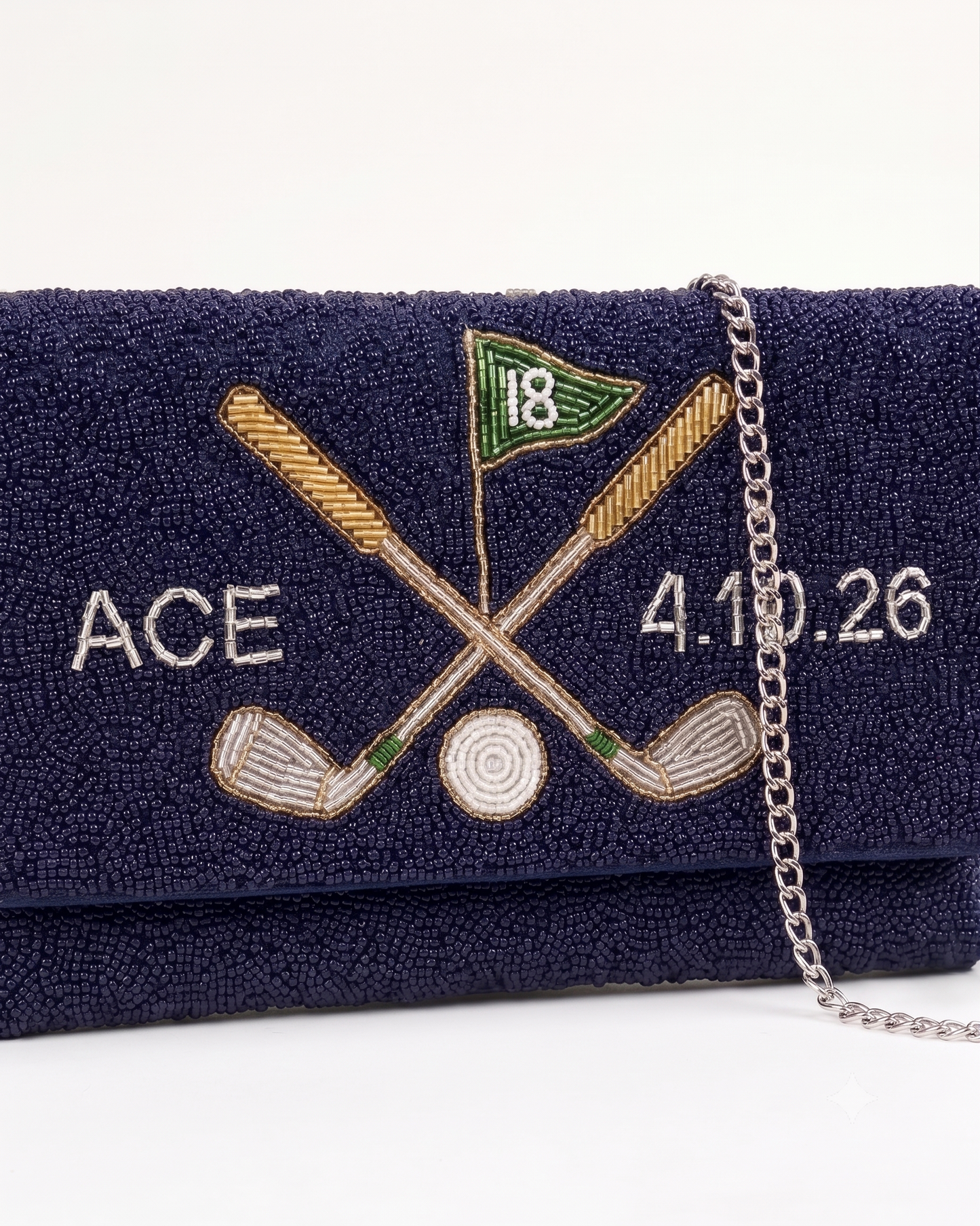 Personalized Golf Beaded Clutch (HHFC)