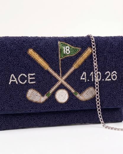 Personalized Golf Beaded Clutch (HHFC)