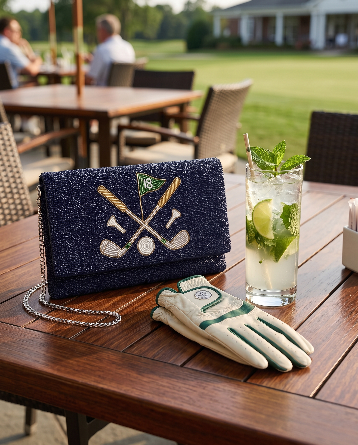 Golf Icons Beaded Clutch (HHFC)