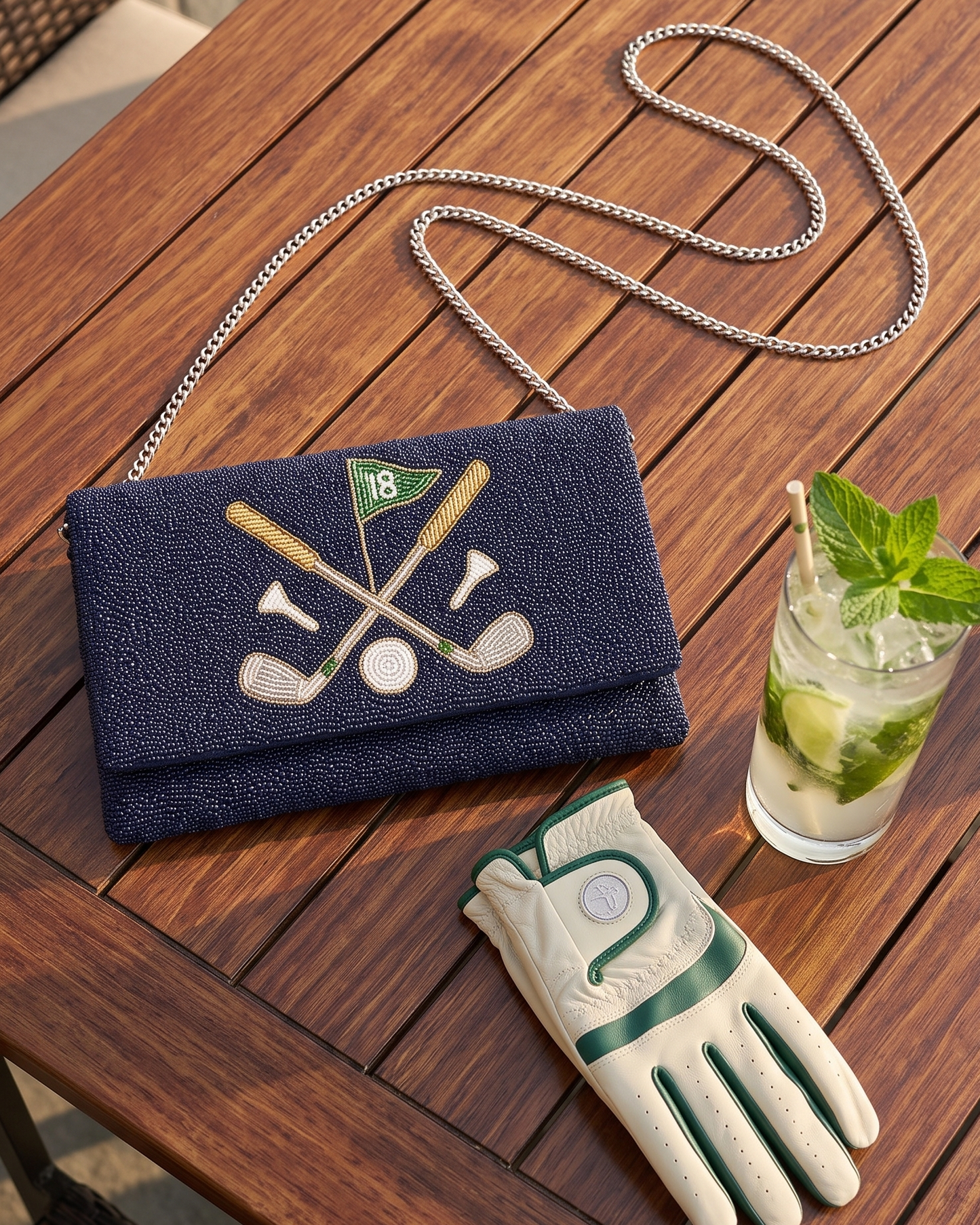 Golf Icons Beaded Clutch (HHFC)
