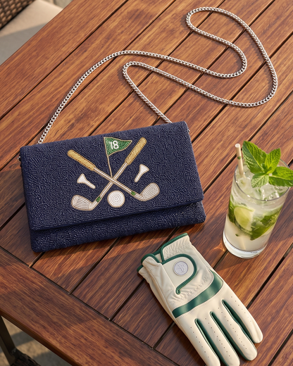 Golf Icons Beaded Clutch (HHFC)