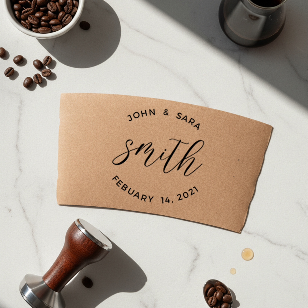 Last Name Coffee Cup Sleeves