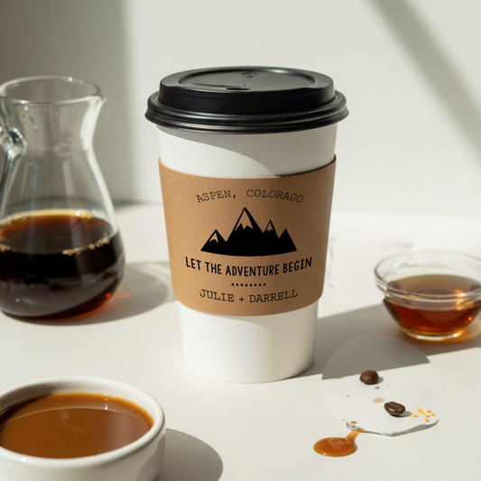 Mountain Themed Coffee Cup Sleeves