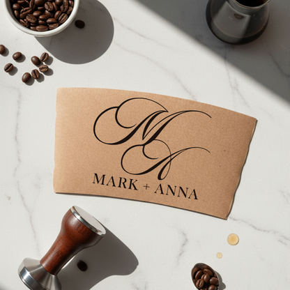 Monogram Coffee Cup Sleeves