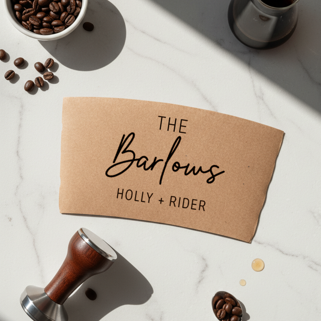 Last Name Coffee Cup Sleeves
