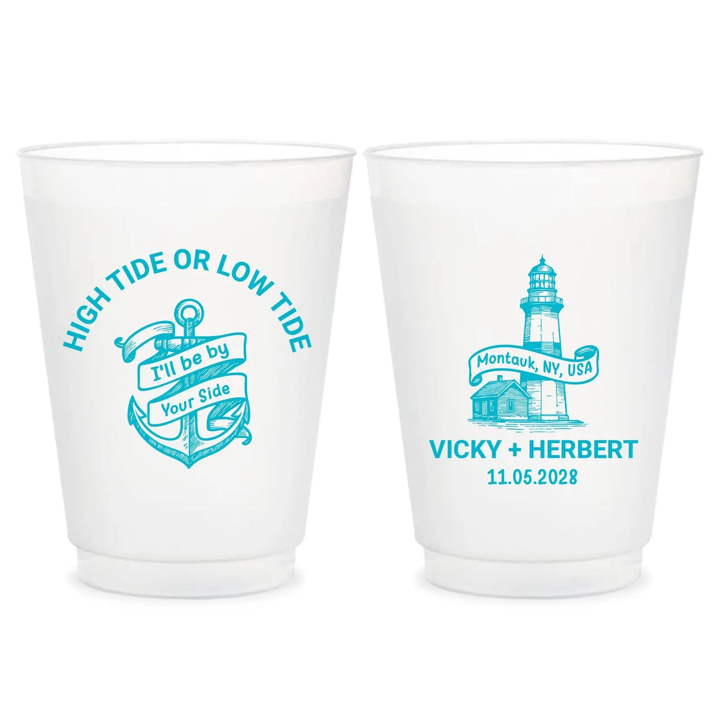 Beach Wedding Frosted Cup (221)