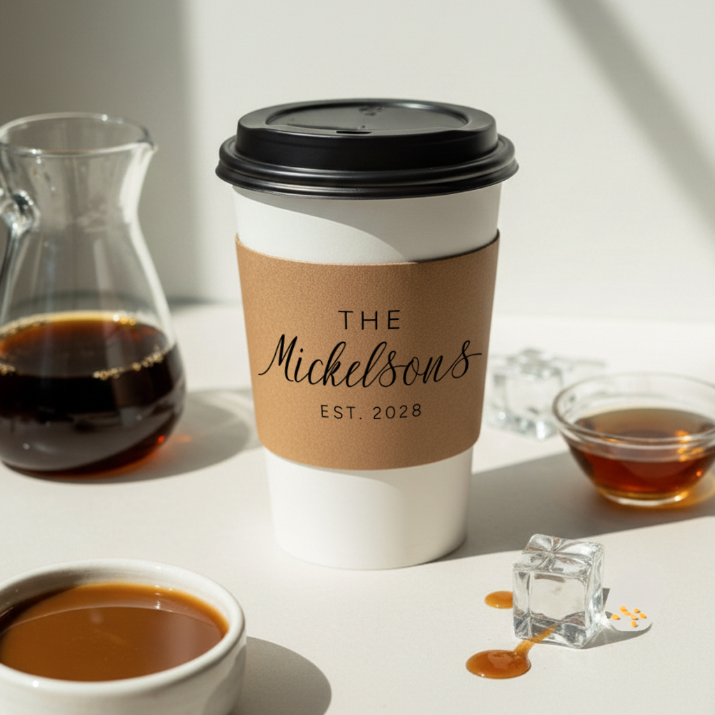 Last Name Coffee Cup Sleeves