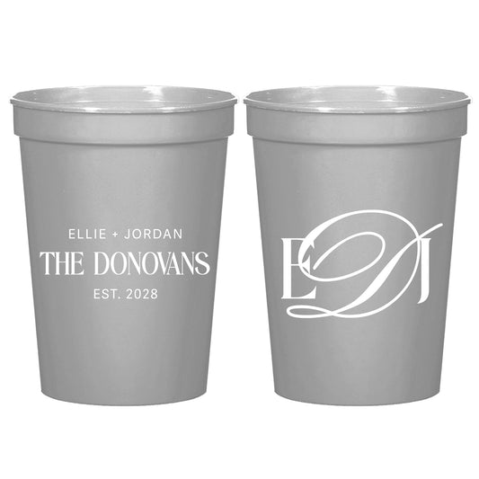 Personalized Wedding Stadium Cups Custom Reception Drinkware (CS 684)