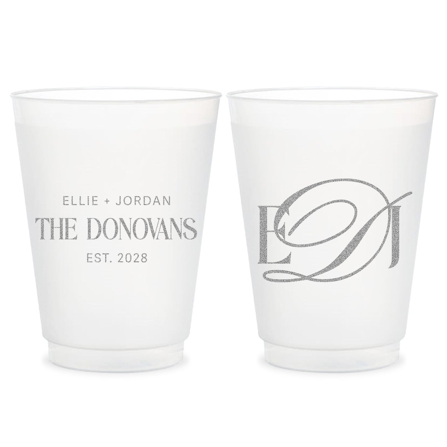 Personalized Wedding Frosted Cups Custom Wedding Cup Favors (CS 684)