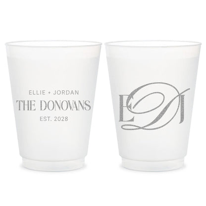 Personalized Wedding Frosted Cups Custom Wedding Cup Favors (CS 684)