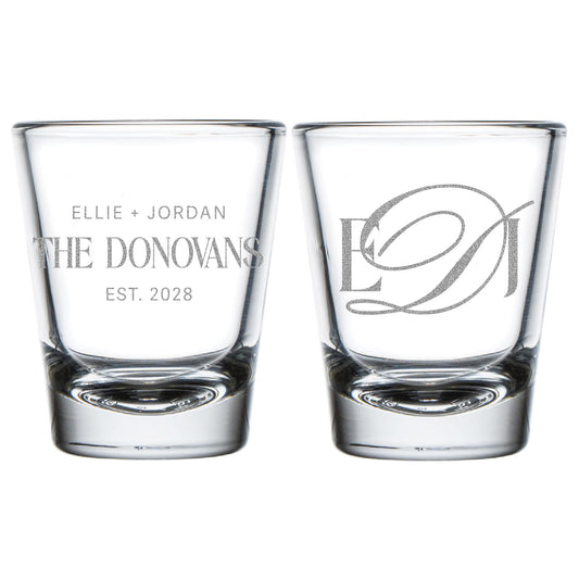 Personalized Wedding Shot Glass Favors (CS 684)