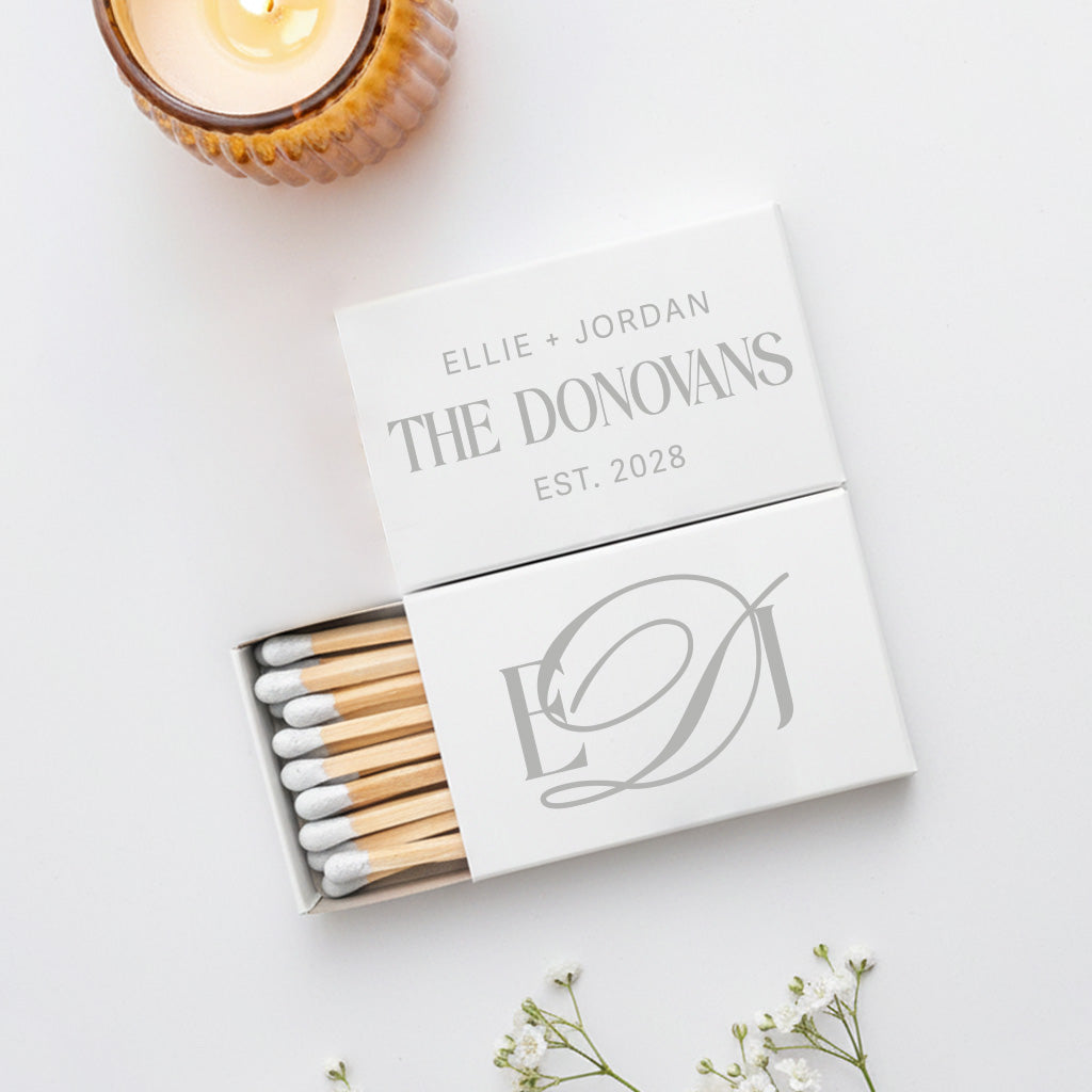 Personalized Wedding Matchbox Favors (CS 684)