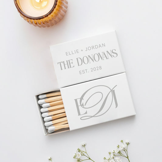 Personalized Wedding Matchbox Favors (CS 684)